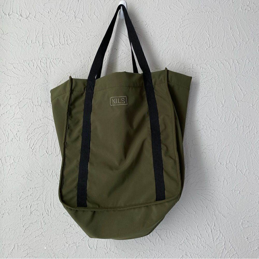 NILS Olive Green fleece Lined  Tote Bag